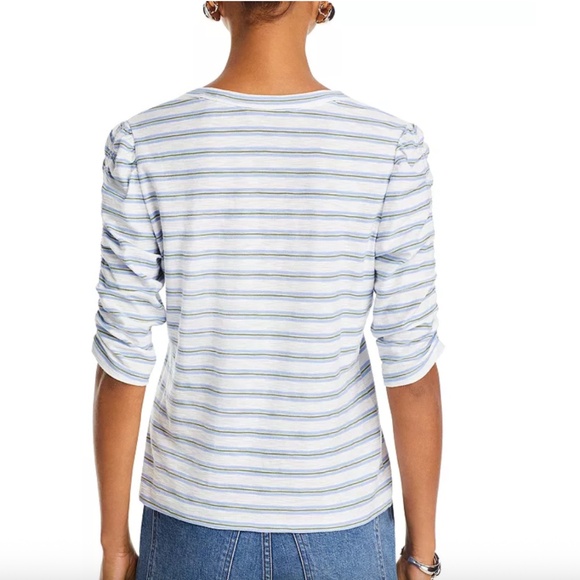 Veronica Beard Netto Striped Puff Sleeve Tee | Women’s Small | Elevated Casual - Picture 3 of 10